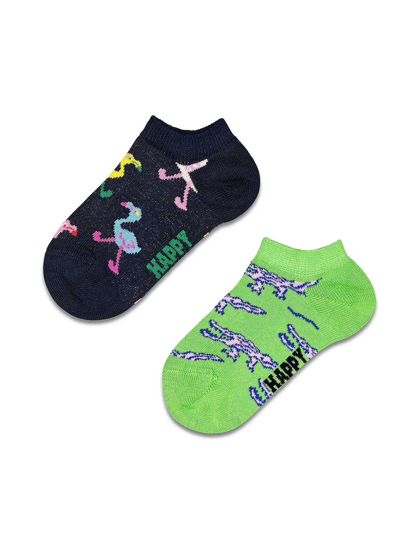 HAPPY SOCKS | Kinder Sneaker Socken ANIMALS 2er Pkg navy | 